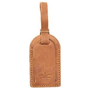 Authentic Louis Vuitton Vachetta Leather Luggage Name Tag Q
